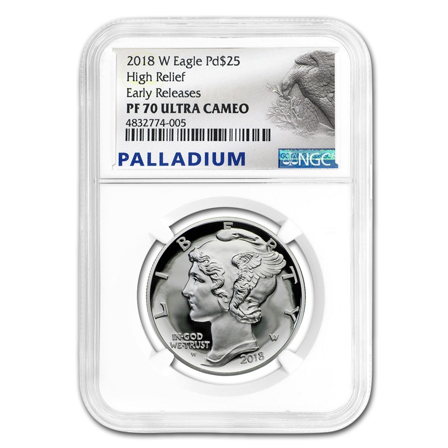 2018-W 1 oz Proof Palladium Eagle PF-70 UCAM NGC (Early Releases)