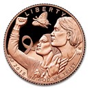 2018-W Gold $5 Breast Cancer Awareness Proof (Box & COA)