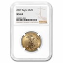 2019 1/2 oz American Gold Eagle MS-69 NGC