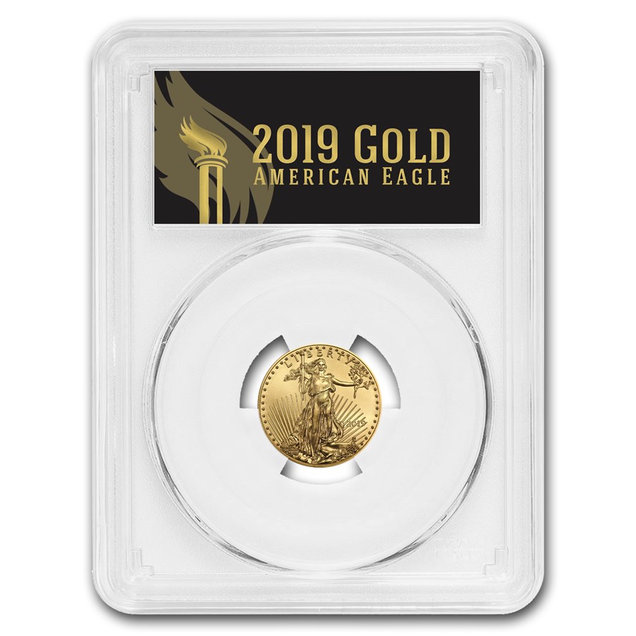 Buy 2019 1/4 oz Gold Eagle MS-70 PCGS (FirstStrikeÂ®, Black Label) | APMEX