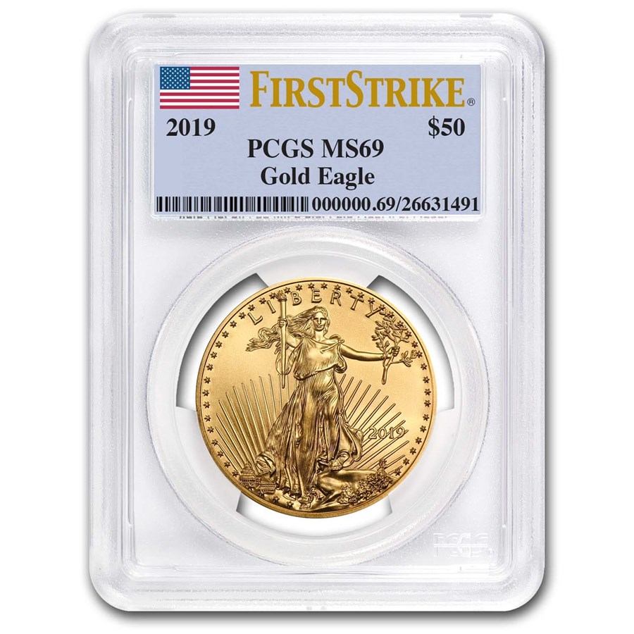 2019 1 oz American Gold Eagle MS-69 PCGS (FirstStrike®)