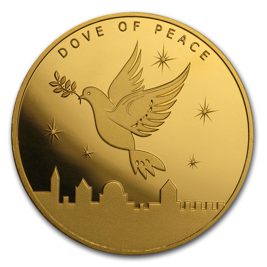 Buy 2019 1 oz Gold Round Holy Land Mint Dove of Peace (Prooflike) | APMEX