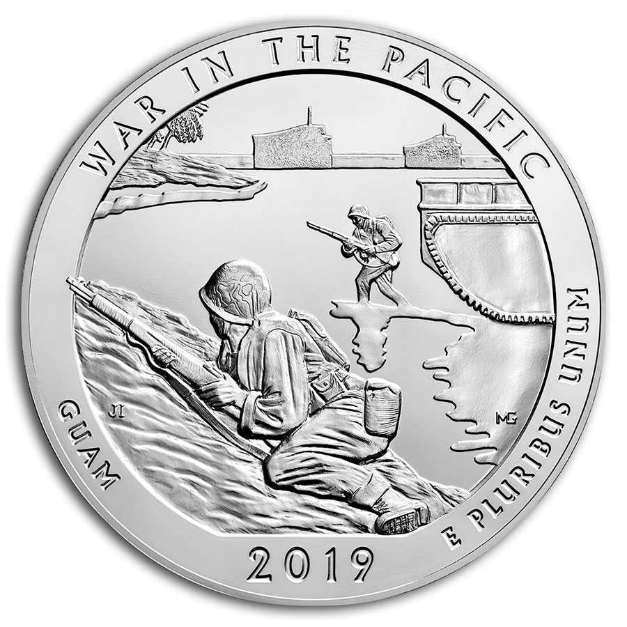 Buy 2019 5 oz Silver ATB War in the Pacific Park GU | APMEX