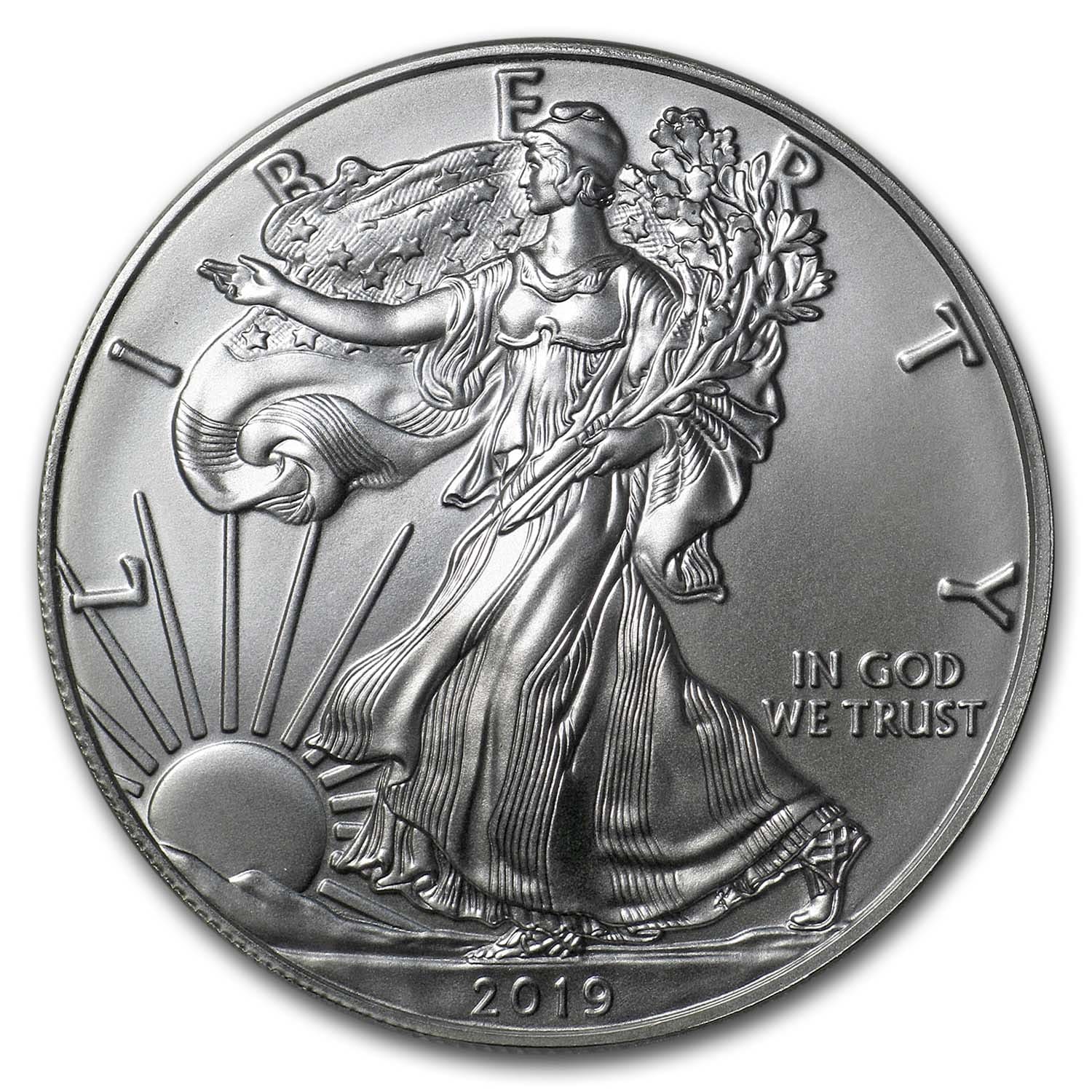 アンティークコイン 銀貨 2019 American Silver Eagle S$1 Early