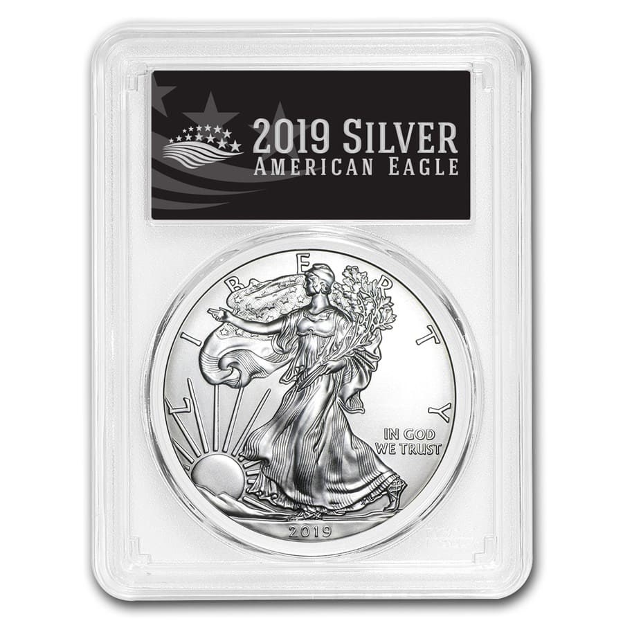 2019 American Silver Eagle MS-70 PCGS (First Day, Black Label)