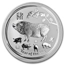 2019 Australia 10 oz Silver Lunar Pig BU