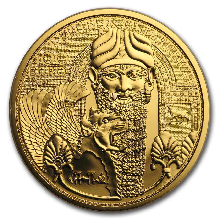 2019 Austria Proof Gold €100 The Magic of Gold (Mesopotamia)