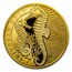 2019 Barbados 1 oz Gold Caribbean Seahorse BU