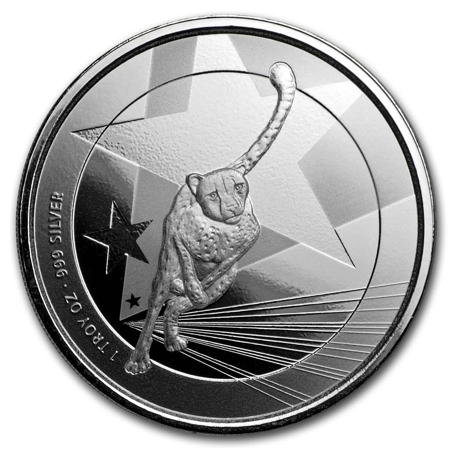 2019 Cameroon 1 oz Silver Cheetah BU