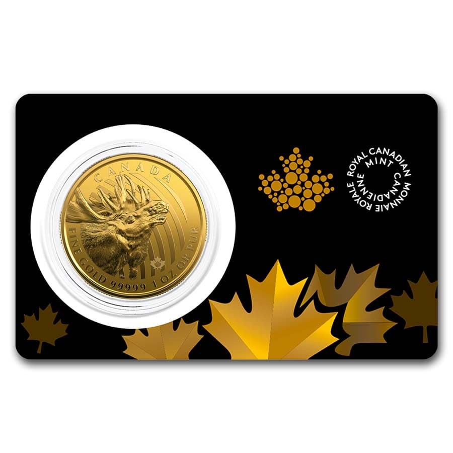 2019 Canada 1 oz Gold Moose .99999 BU (Assay Card)