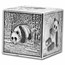 2019 China 1 kilo Antique Silver Panda Cube 150th Anniversary