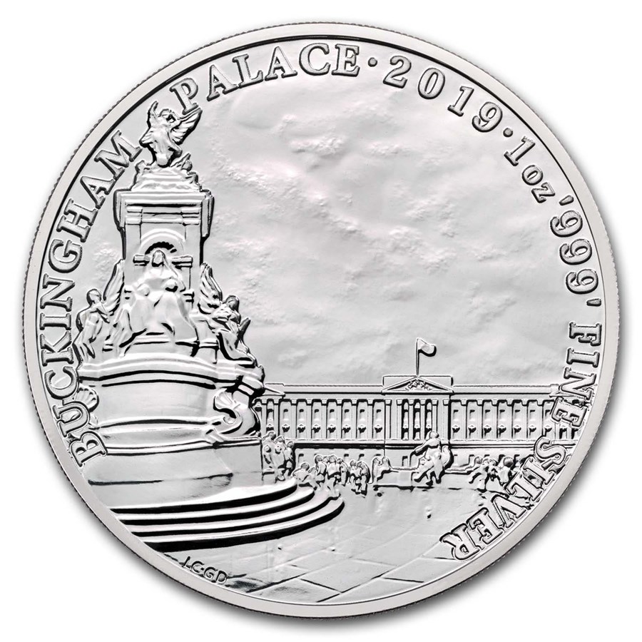 2019 GB 1 oz Silver Landmarks of Britain (Buckingham Palace)