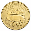2019 Great Britain 1/4 oz Gold Year of the Pig BU