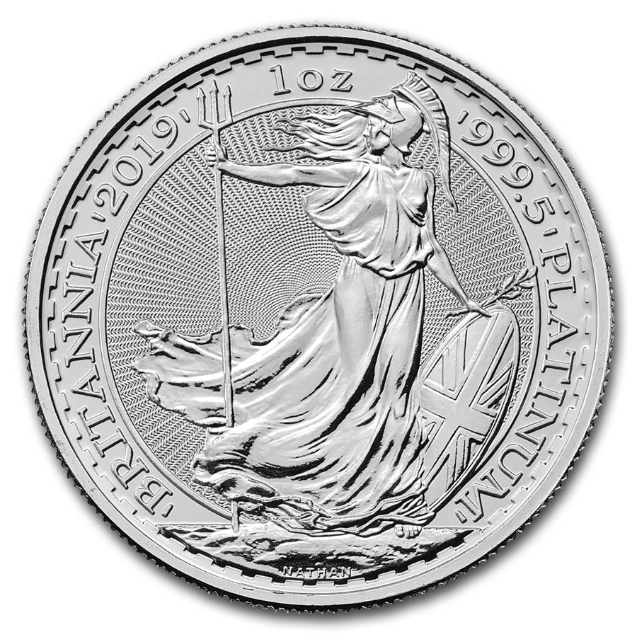 2019 Great Britain 1 oz Platinum Britannia BU