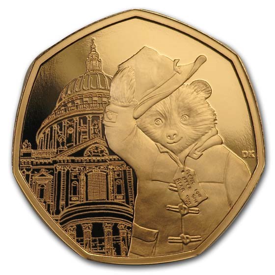 Buy 2019 Great Britain 50p Gold Proof Paddington Bear at St. Paul's | APMEX