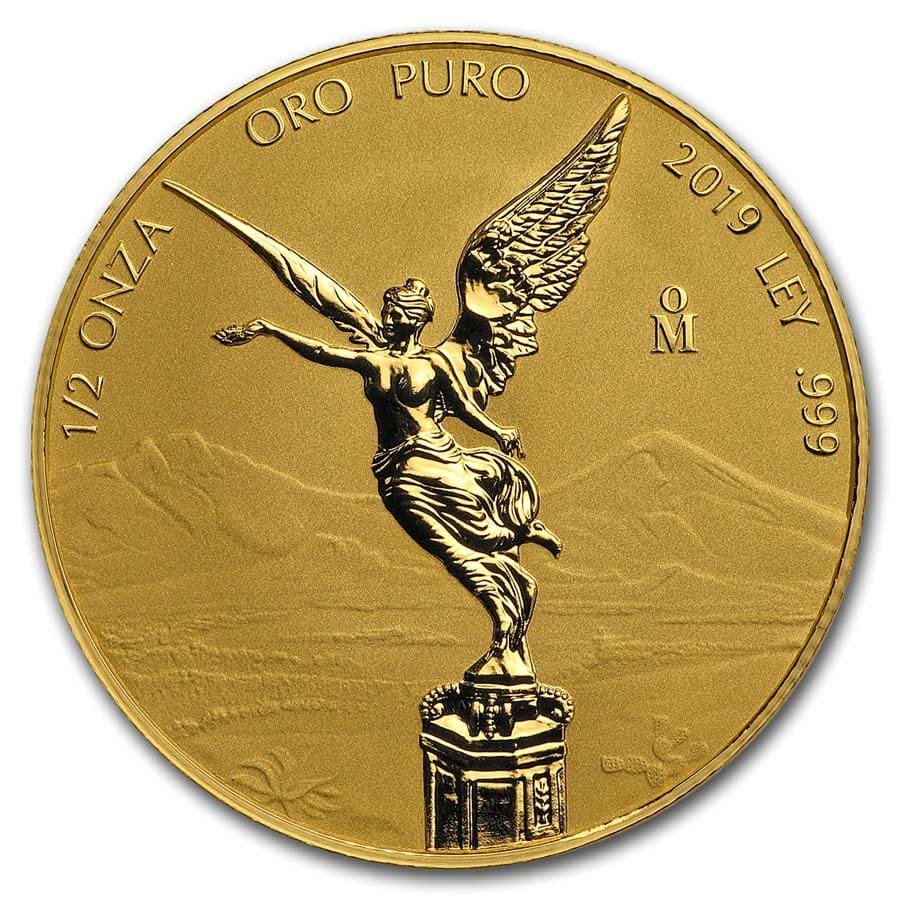 2019 Mexico 1/2 oz Reverse Proof Gold Libertad