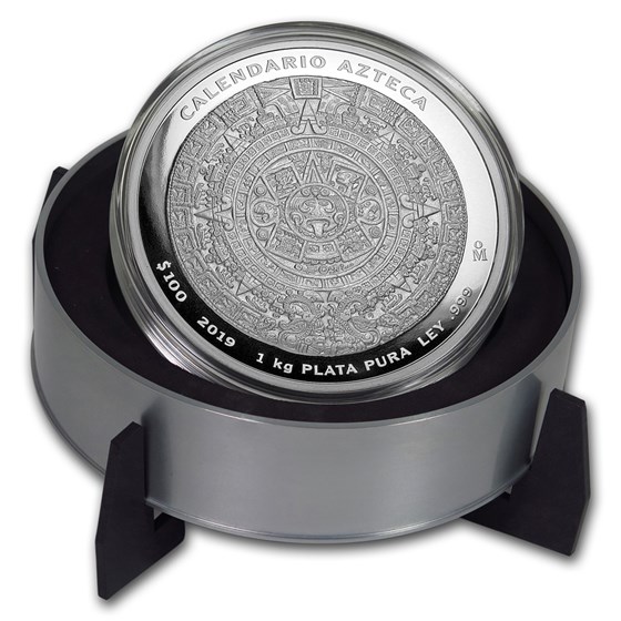 Buy 2019 Mexico 1 Kilo Silver Aztec Calendar Coin APMEX