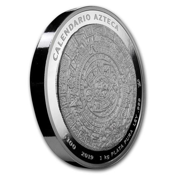 Buy 2019 Mexico 1 Kilo Silver Aztec Calendar Coin APMEX