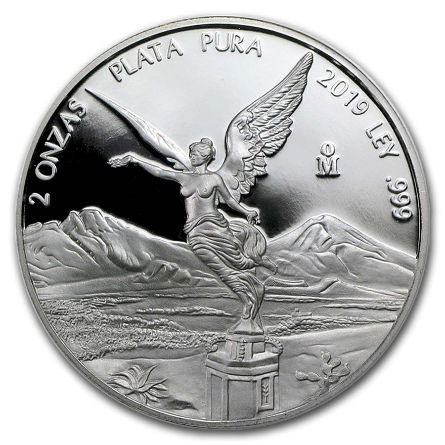 2019 Mexico 2 oz Silver Libertad Proof (In Capsule)