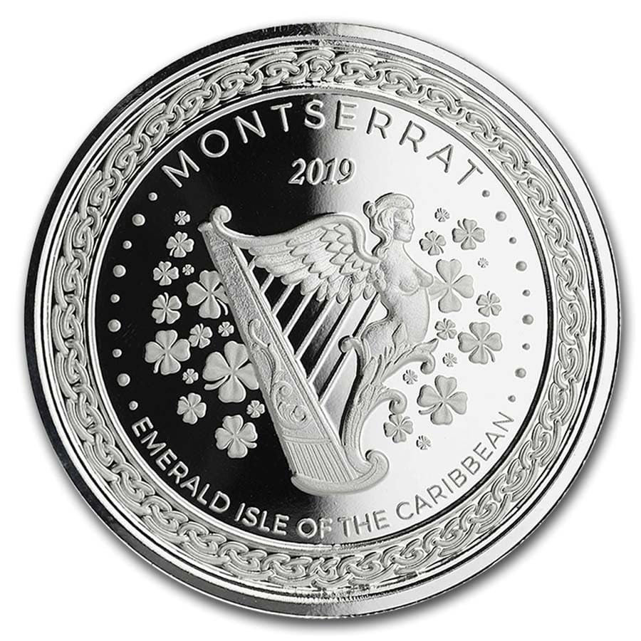 2019 Montserrat 1 oz Silver Emerald Isle of the Caribbean BU