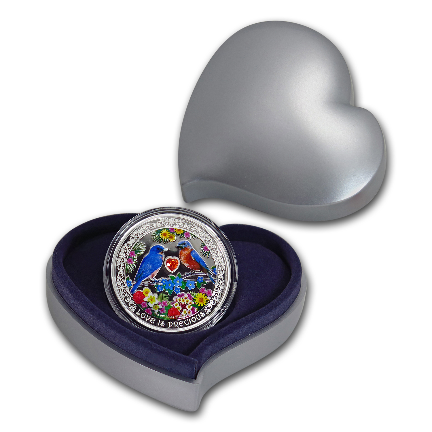 Buy 2019 Niue 1 Oz Silver $2 Love Is Precious Bluebirds | APMEX