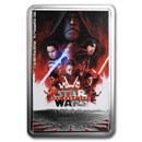 2019 Niue 1 oz Silver $2 Star Wars The Last Jedi Poster