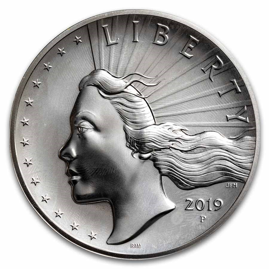 2019-p 2.5 Oz Silver American Liberty High Relief (capsule Only)