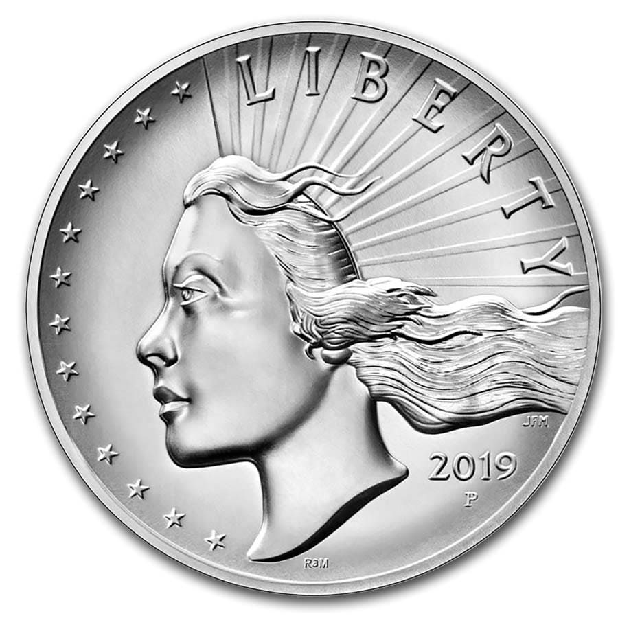 2019-P 2.5 oz Silver American Liberty High Relief (w/Box & COA)