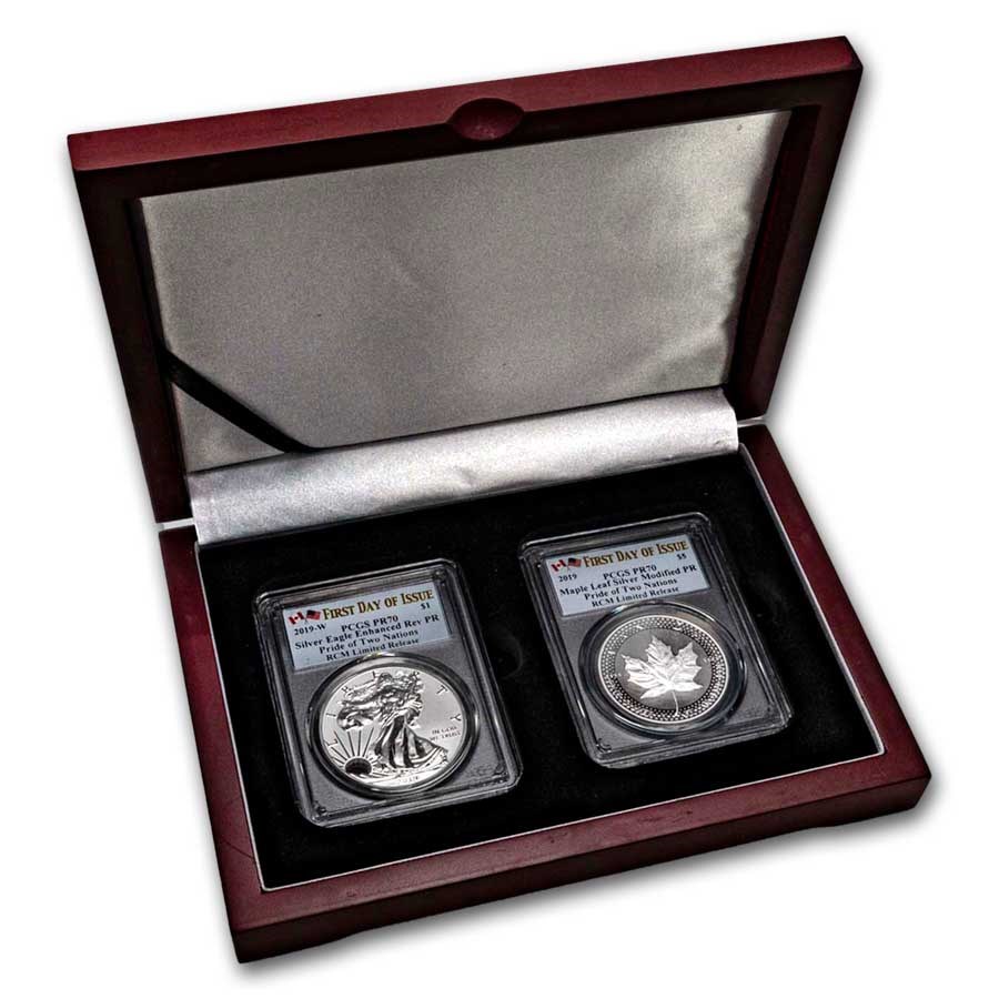 2019 RCM Pride of Two Nations 2-Coin Set PR-70 PCGS FD (No COA)