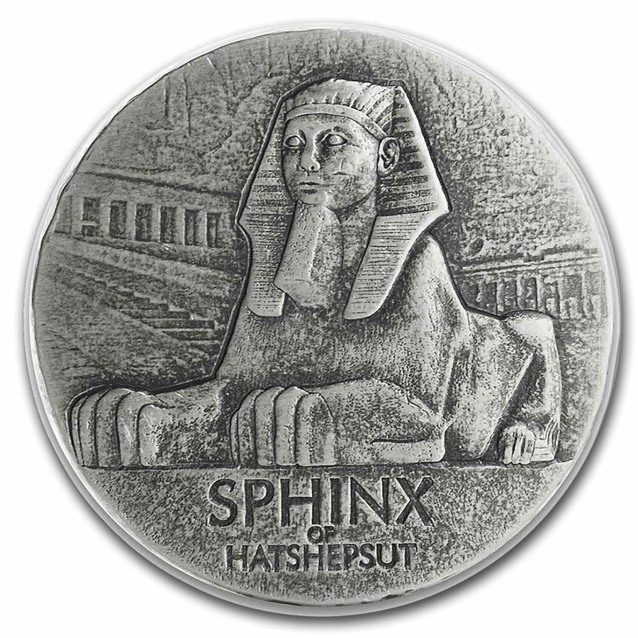 2019 Republic of Chad 5 oz Silver Sphinx of Hatshepsut (No Box)