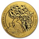 2019 Rwanda 1 oz Gold African Shoebill BU