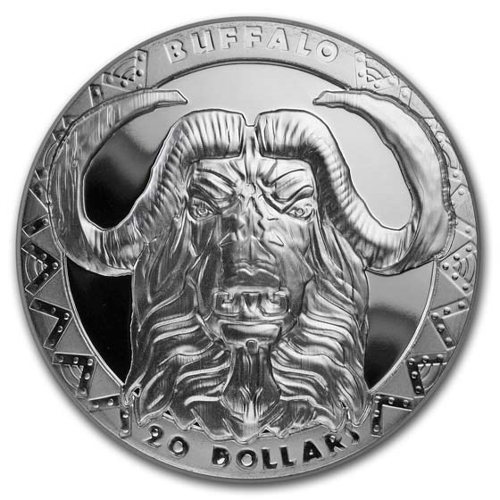 Buy 2019 Sierra Leone 2 oz Ag £20 High Relief Big Five: Buffalo Prf | APMEX