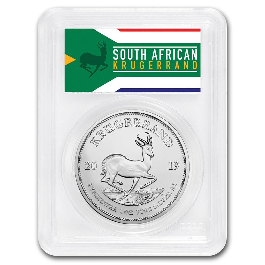 2019 South Africa 1 oz Silver Krugerrand MS-70 PCGS (FS)
