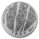 2019 South Korea 10 oz Silver Tiger BU