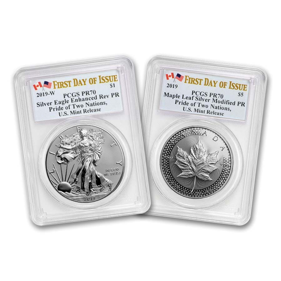 2019 U.S. Mint Pride of Two Nations 2-Coin Set PR-70 PCGS (FDI)