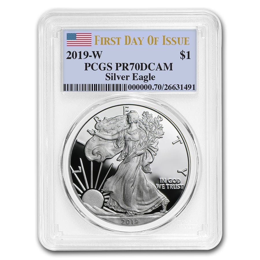 2019-W American Silver Eagle PR-70 PCGS (First Day of Issue)