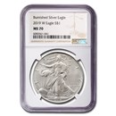 2019-W Burnished Silver Eagle MS-70 NGC