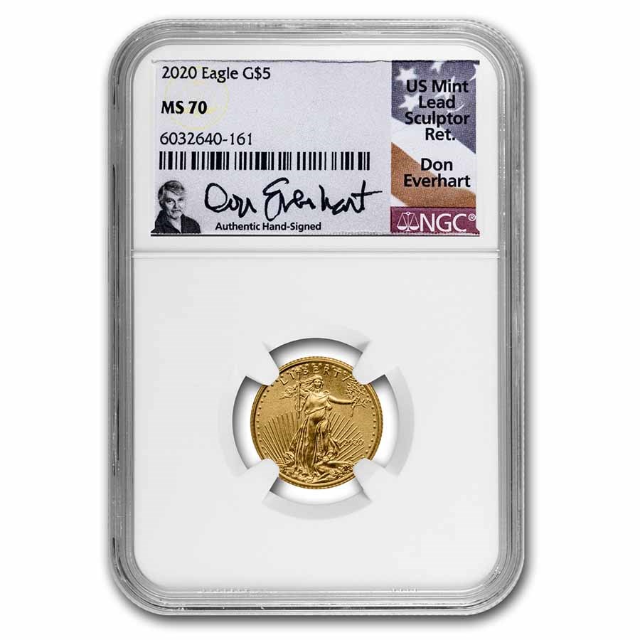 2020 1/10 oz Gold Eagle MS-70 NGC (Don Everhart Signed)