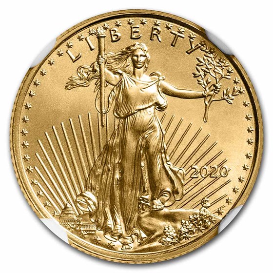 Buy 2020 1 10 Oz Gold Eagle Ms-70 Ngc (fdi, Anna Cabral Signed) 