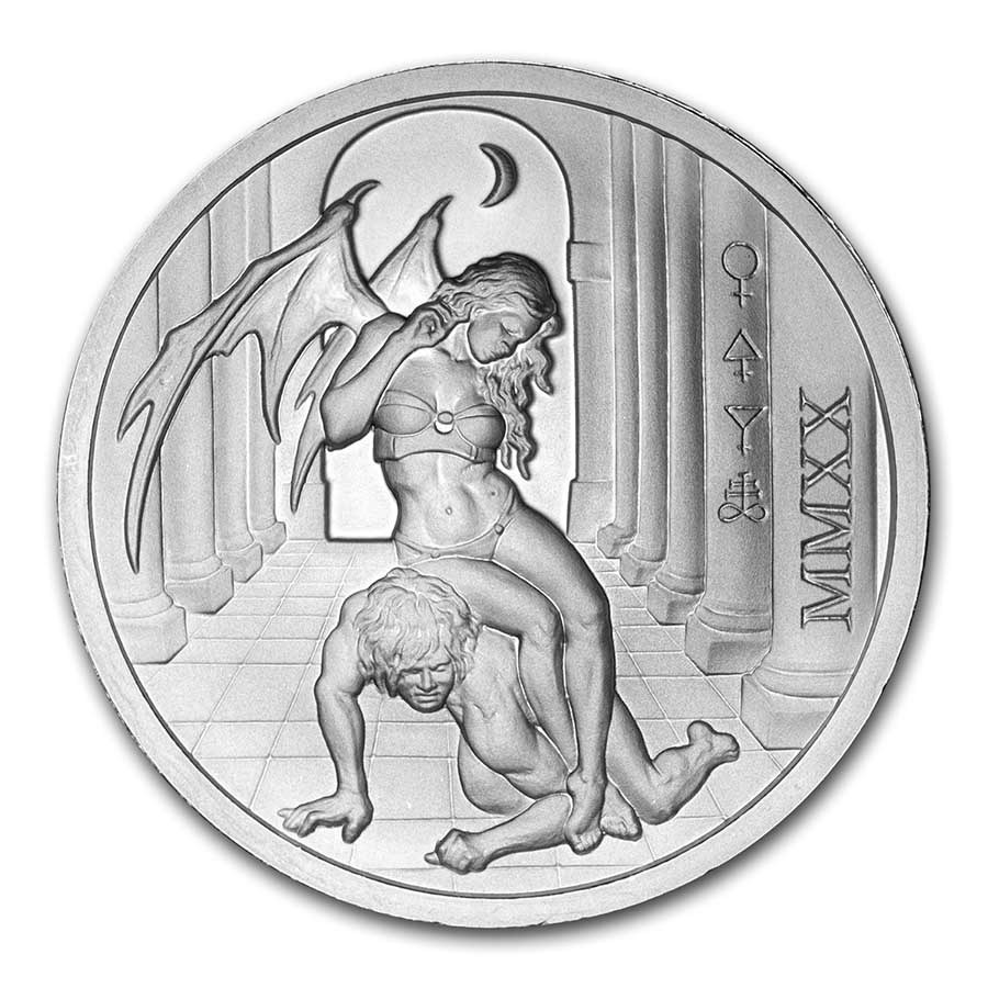 2020 2 oz Silver Round - Temptation of the Succubus BU