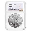 2020 American Silver Eagle MS-69 NGC