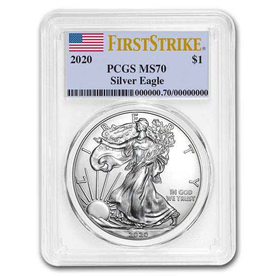 Buy 2020 Silver Eagle MS-70 PCGS FirstStrike | APMEX