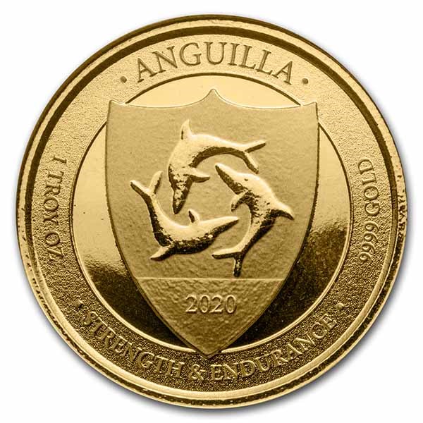 2020 Anguilla Coat of Arms 1 oz Gold BU