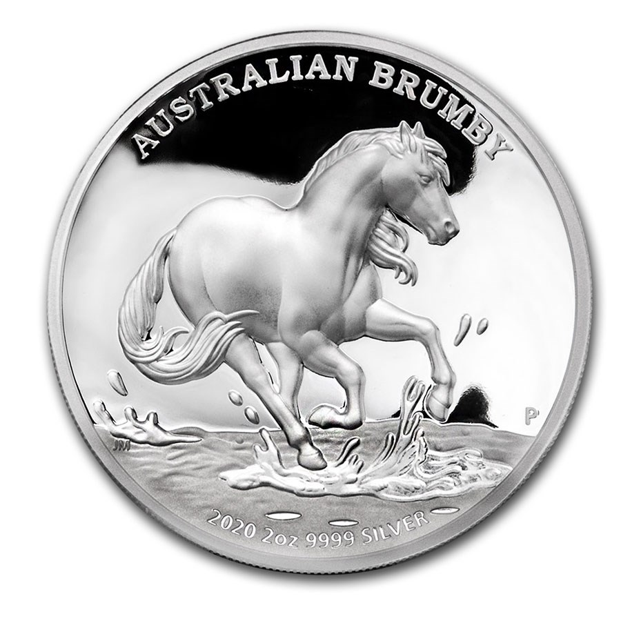 2020 Australia 2 oz Silver Australian Brumby Proof