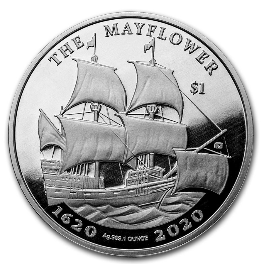 Buy Bvi 1 Oz Silver Mayflower 400th Anniversary Pu Apmex