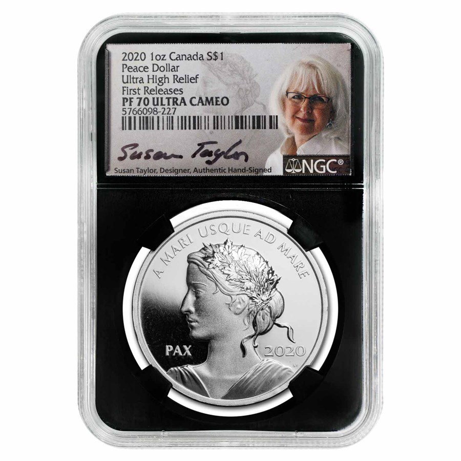 2020 Canada 1 oz Silver $1 Peace Dollar Proof UHR PF-70 NGC FR