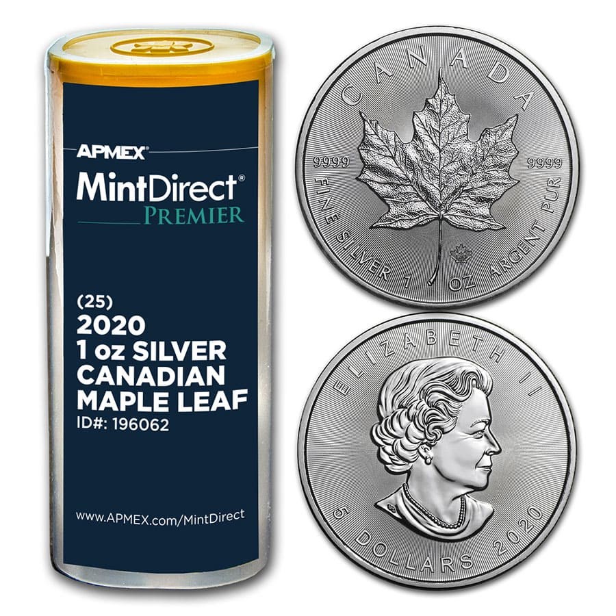 Buy 2020 Canada Silver Maple Leaf (25Coin MintDirect® Premier Tube