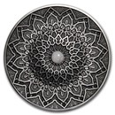 2020 Fiji 3 oz UHR Antique Finish Silver Mandala Art (Persian)