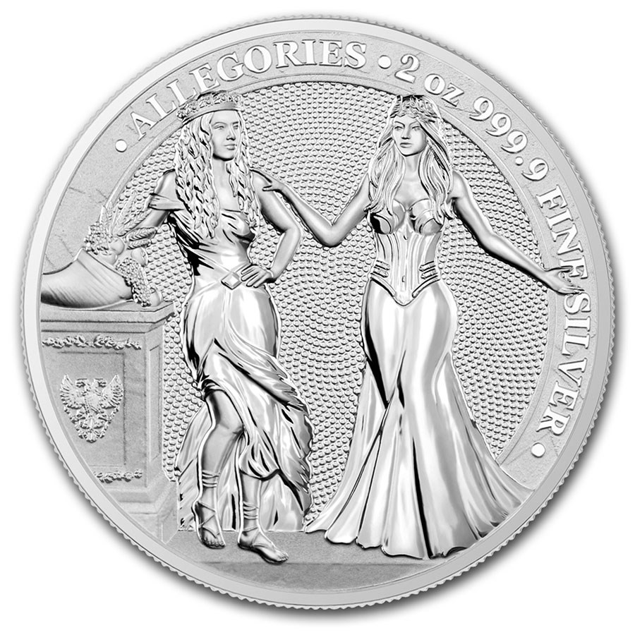 2020 Germania Allegories 2 oz Silver Round BU (Italia)