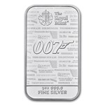 2020 Great Britain 1 oz Silver James Bond 007 Bar